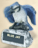 6 inch tall Blue Jay school team mascot statue